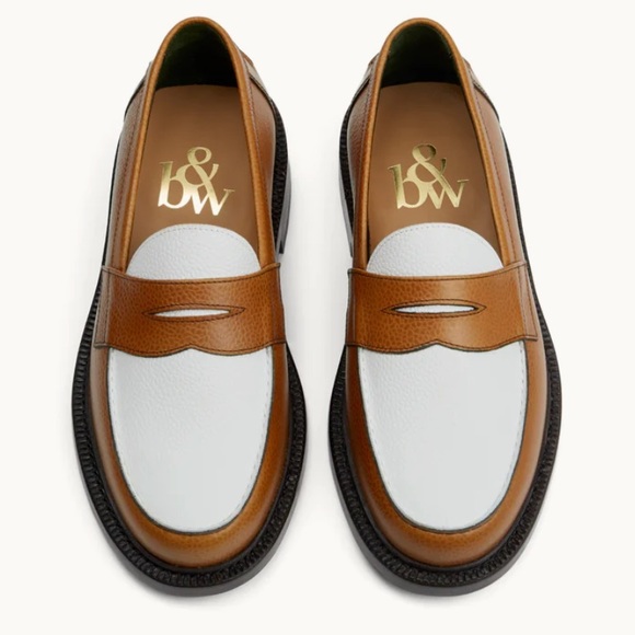 Blackstock & Weber Shoes - Blackstock & Weber The Ellis Penny Loafer  Size 4(Women’s 7) Acorn/White